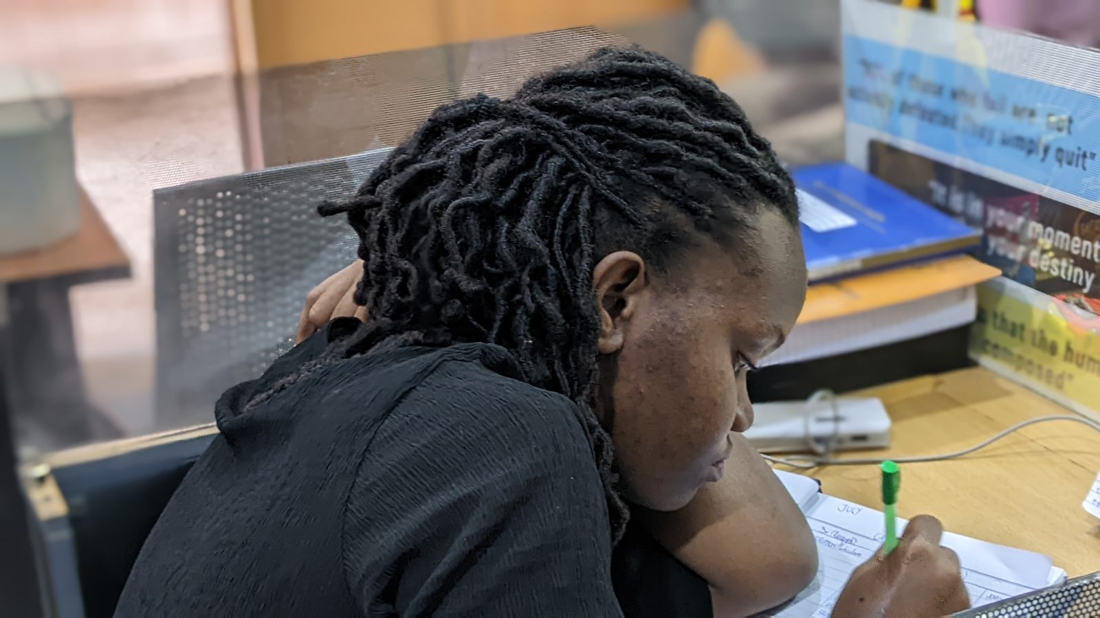 Interns learning technology skills