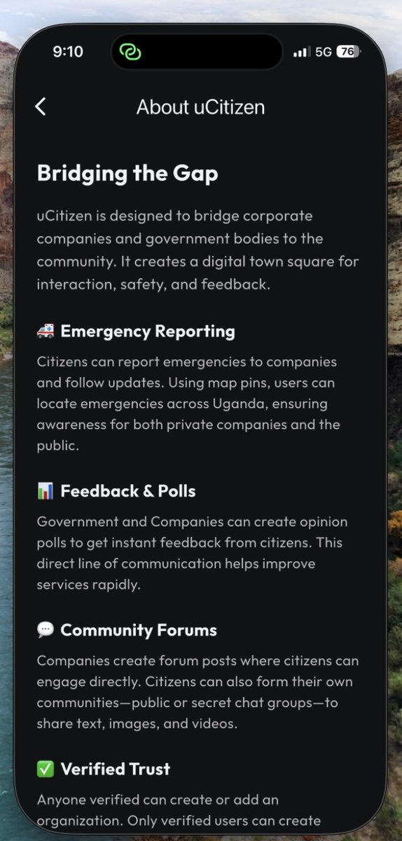 uCitizen app screenshot